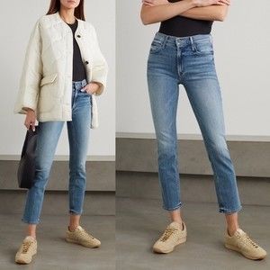 MOTHER Women's Straight Leg Jeans in Light Blue